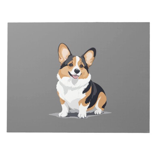 Bloc-note Corgi Vector Graphisme Art Portrait Animal Spirit (Devant)