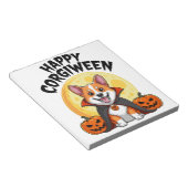 Bloc-note Corgiween d'Halloween, chien Corgi effrayant (Incliné)