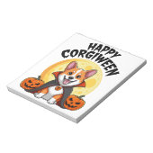Bloc-note Corgiween d'Halloween, chien Corgi effrayant (Tourné)