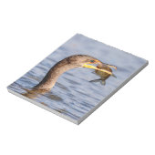 Bloc-note Cormoran avec un poisson (Tourné)