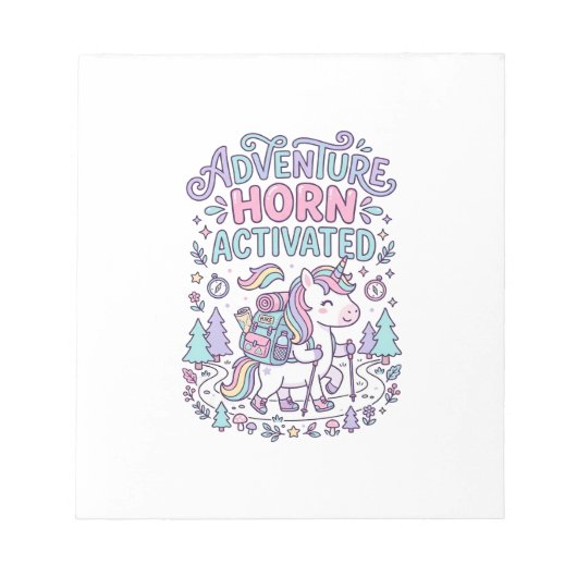 Bloc-note Corne d'Aventure de Licorne Activée Graphique Past (Devant)
