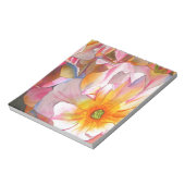 Bloc-note Cornelia rose en rose pastel aquarelle (Tourné)