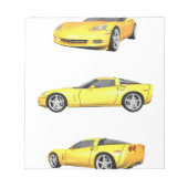 Bloc-note Corvette jaune : (Devant)