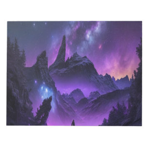 Bloc-note Cosmic Galaxy Night Sky Purple Sci-Fi Spiral