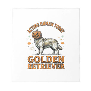 Bloc-note Costume de chien Citrouille de Halloween pour Gold