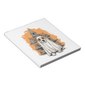 Bloc-note Costume de chien fantôme effrayant (Incliné)