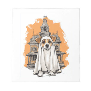Bloc-note Costume de chien fantôme effrayant