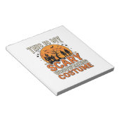 Bloc-note Costume de menuiserie effrayant Halloween Design V (Incliné)