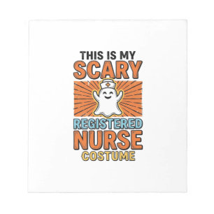 Bloc-note Costume d'infirmière diplômée effrayant Halloween