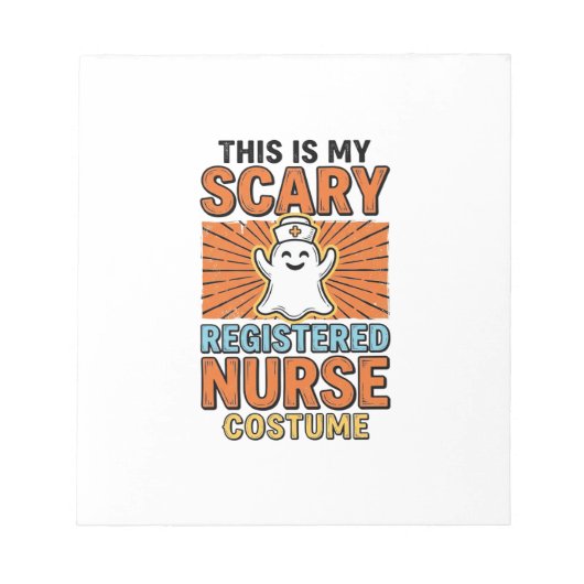 Bloc-note Costume d'infirmière diplômée effrayant Halloween (Devant)