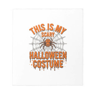 Bloc-note Costume Halloween effrayant Toile d'araignée Desig