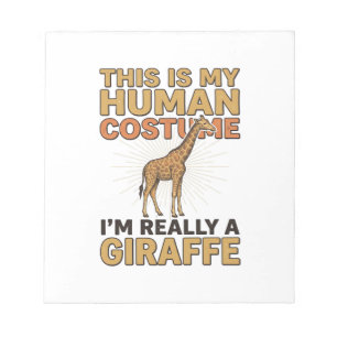 Bloc-note Costume Humain de Girafe Drôle Gravure Vintage T-S