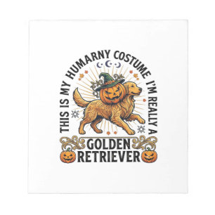 Bloc-note Costume Humain Halloween Chien Retriever Doré Citr
