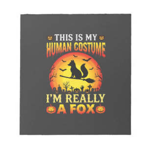 Bloc-note Costume Humain Renard Drôle d'Halloween
