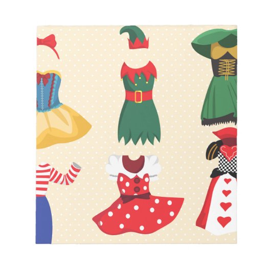 Bloc-note costumes d'halloween (Devant)