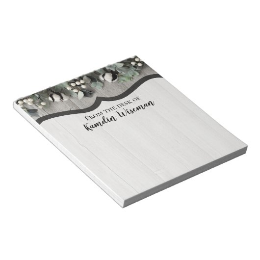 Bloc-note coton Notepad personnalisé plante berries laine de (Incliné)