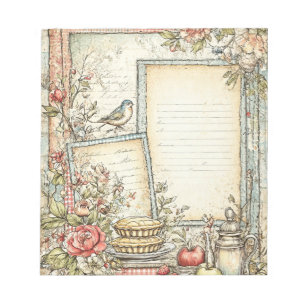 Bloc-note Cottage vintage Farmhouse Papier à lettres
