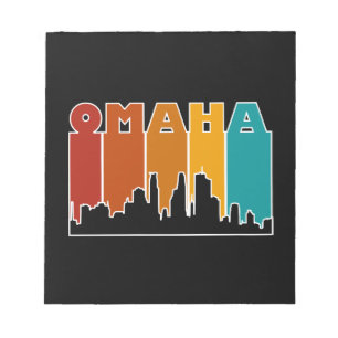Bloc-note Coucher de soleil coloré Omaha Nebraska Retro