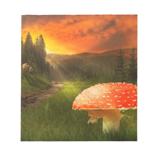 Bloc-note Coucher de soleil d'automne. (Devant)