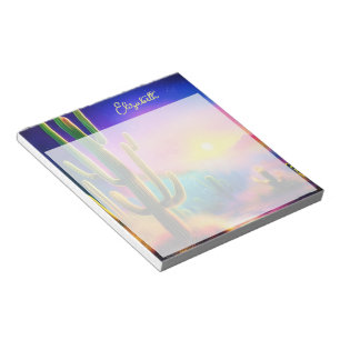 Bloc-note Coucher de soleil du désert coloré personnalisé