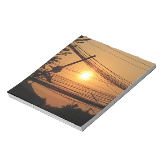 Bloc-note Coucher de soleil filaire ... Krung Thep, Thaïland (Tourné)