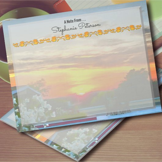 Bloc-note Coucher de soleil sur le toit 2295