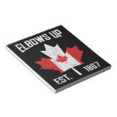 Bloc-note Coudes vers le haut Canada Véritable Nord Fier Can (Incliné)