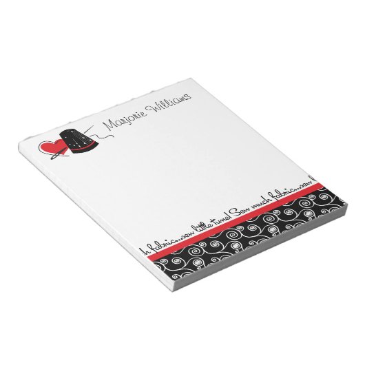 Bloc-note Coudre Beaucoup De Tissu (Incliné)