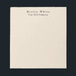 Bloc-note Couleur amande Plain élégant professionnel moderne<br><div class="desc">Design simple, moderne, minimaliste pour les entreprises. Ce modèle peut être customisé pour répondre à tous les métiers professionnels.</div>