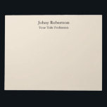 Bloc-note Couleur amande Plain élégant professionnel moderne<br><div class="desc">Design simple,  moderne,  minimaliste pour les entreprises. Ce modèle peut être customisé pour répondre à tous les métiers professionnels.</div>