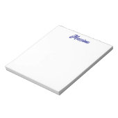 Bloc-note Couleur bleu profond calligraphie moderne simple d (Tourné)