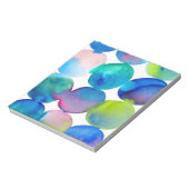 Bloc-note Couleur cool bleu aquarelle art abstrait (Tourné)