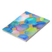 Bloc-note Couleur cool bleu aquarelle art abstrait (Tourné)