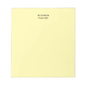 Bloc-note Couleur crème Professionnel Classique Unique Votre (Devant)