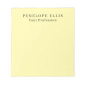 Bloc-note Couleur crème Unique Original Classique Profession (Devant)