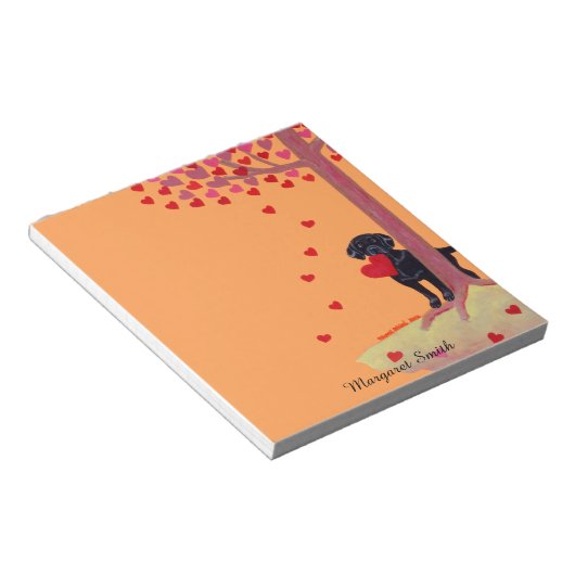 Bloc-note Couleur d'automne Noir Labrador (Incliné)