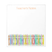 Bloc-note Couleur de l'école Crayons Notes de l'enseignant (Devant)