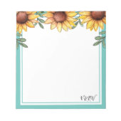 Bloc-note Couleur de tournesol Monogramme (Devant)
