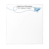 Bloc-note Couleur d'eau douce Papier avion avec note, Person (Devant)