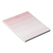 Bloc-note Couleur d'eau rose ombre moderne (Incliné)