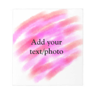 Bloc-note Couleur d'eau rose simple personnalisée ajouter le
