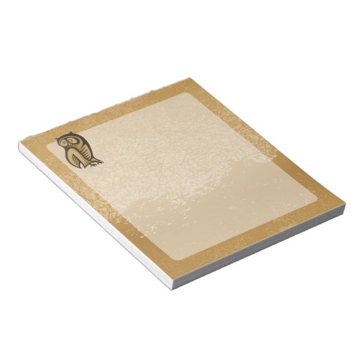 Bloc-note Couleur du symbole de hibou (Incliné)