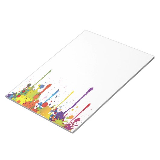 Bloc-note COULEUR FUNNY SPLASH II + votre backgr. & idées (Incliné)