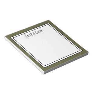 Bloc-note Couleur modifiable blanc vert mousse personnalisée