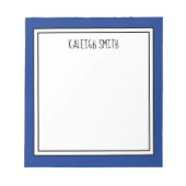 Bloc-note Couleur modifiable en bleu bleu royal personnalisé (Devant)