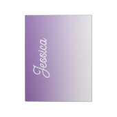 Bloc-note Couleur ombrée violette (modifiable) et votre text (Tourné)