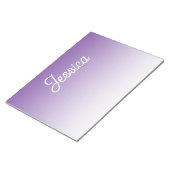Bloc-note Couleur ombrée violette (modifiable) et votre text (Incliné)