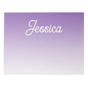 Bloc-note Couleur ombrée violette (modifiable) et votre text