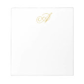 Bloc-note Couleur Or Monogramme Classique Initiales Professi (Devant)