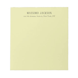 Bloc-note Couleur pastel personnalisée nom minimaliste perso